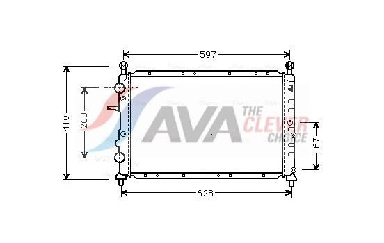 Radiator, engine cooling FT2322 Ava Quality Cooling