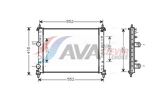 Radiator, engine cooling FT2326 Ava Quality Cooling