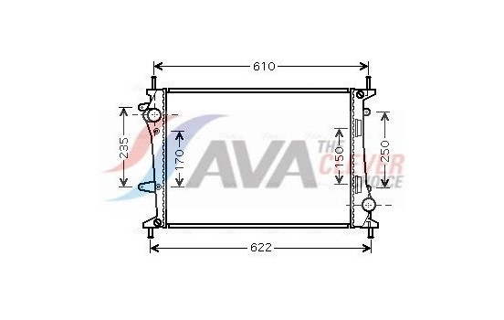Radiator, engine cooling FT2329 Ava Quality Cooling