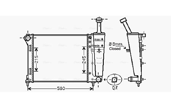 Radiator, engine cooling FT2345 Ava Quality Cooling