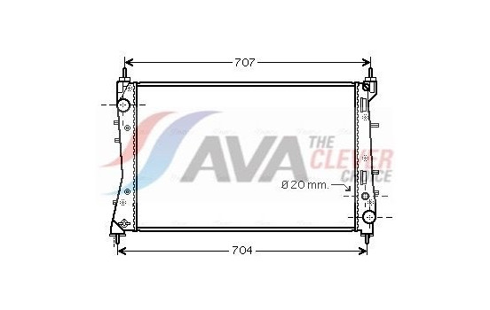 Radiator, engine cooling FT2359 Ava Quality Cooling