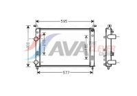 Radiator, engine cooling FT2370 Ava Quality Cooling