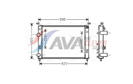 Radiator, engine cooling FT2370 Ava Quality Cooling