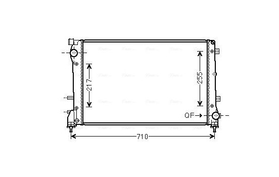 Radiator, engine cooling FT2390 Ava Quality Cooling