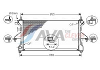 Radiator, engine cooling FT2398 Ava Quality Cooling