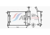 Radiator, engine cooling FT2404 Ava Quality Cooling