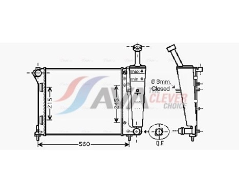 Radiator, engine cooling FT2404 Ava Quality Cooling