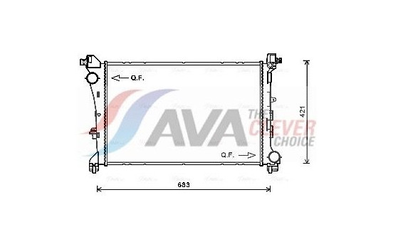 Radiator, engine cooling FT2414 Ava Quality Cooling