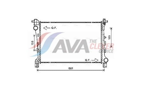Radiator, engine cooling FT2420 Ava Quality Cooling