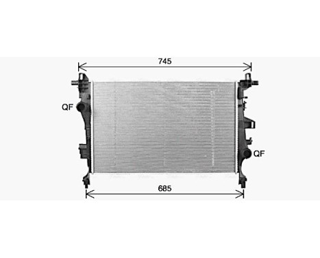 Radiator, engine cooling FT2468 Ava Quality Cooling