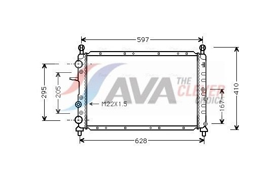 Radiator, engine cooling FTA2066 Ava Quality Cooling