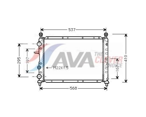 Radiator, engine cooling FTA2094 Ava Quality Cooling
