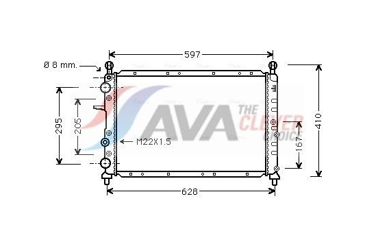 Radiator, engine cooling FTA2096 Ava Quality Cooling