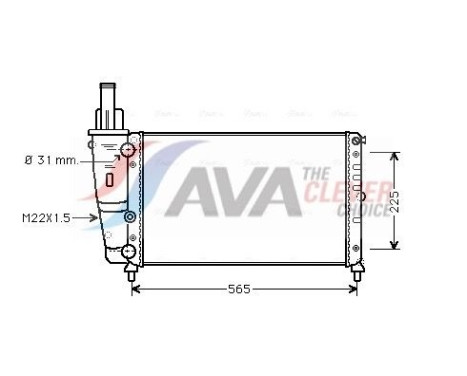 Radiator, engine cooling FTA2139 Ava Quality Cooling
