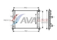Radiator, engine cooling FTA2182 Ava Quality Cooling