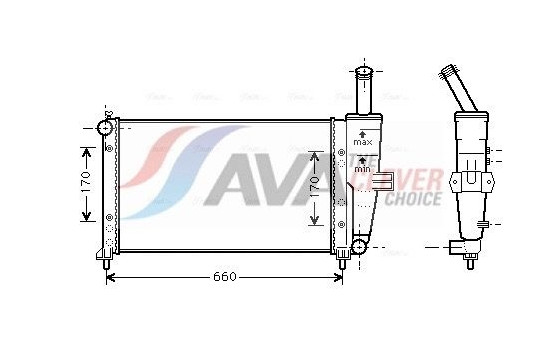 Radiator, engine cooling FTA2208 Ava Quality Cooling