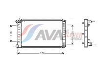 Radiator, engine cooling FTA2210 Ava Quality Cooling