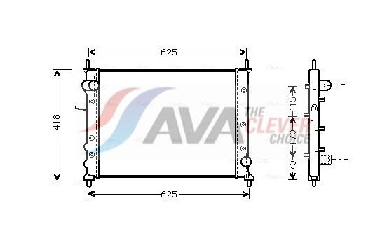 Radiator, engine cooling FTA2227 Ava Quality Cooling