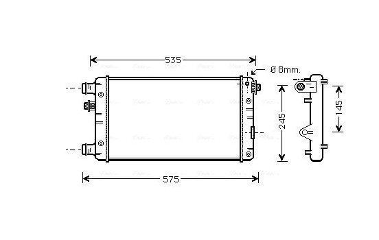 Radiator, engine cooling FTA2239 Ava Quality Cooling