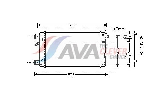 Radiator, engine cooling FTA2239 Ava Quality Cooling