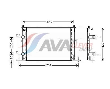 Radiator, engine cooling FTA2244 Ava Quality Cooling
