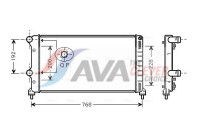 Radiator, engine cooling FTA2250 Ava Quality Cooling