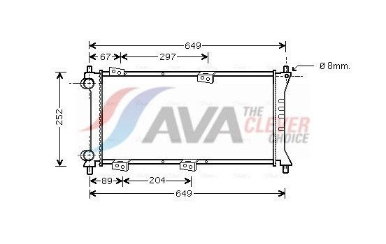 Radiator, engine cooling FTA2258 Ava Quality Cooling