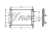 Radiator, engine cooling FTA2260 Ava Quality Cooling