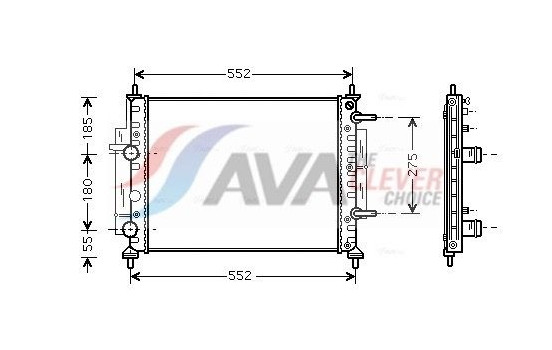 Radiator, engine cooling FTA2260 Ava Quality Cooling