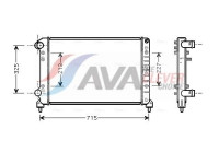 Radiator, engine cooling FTA2262 Ava Quality Cooling