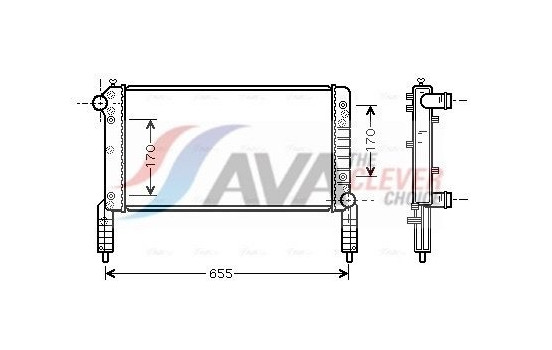 Radiator, engine cooling FTA2263 Ava Quality Cooling