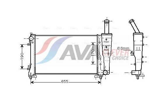 Radiator, engine cooling FTA2297 Ava Quality Cooling