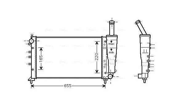 Radiator, engine cooling FTA2299 Ava Quality Cooling