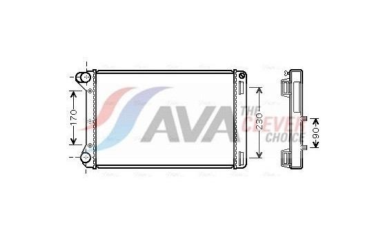 Radiator, engine cooling FTA2301 Ava Quality Cooling