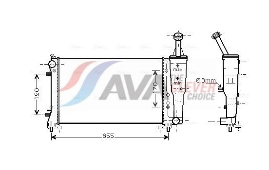 Radiator, engine cooling FTA2308 Ava Quality Cooling
