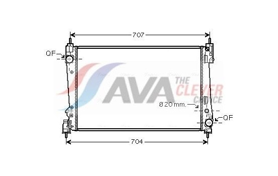 Radiator, engine cooling FTA2312 Ava Quality Cooling