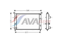 Radiator, engine cooling FTA2316 Ava Quality Cooling