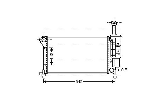 Radiator, engine cooling FTA2335 Ava Quality Cooling