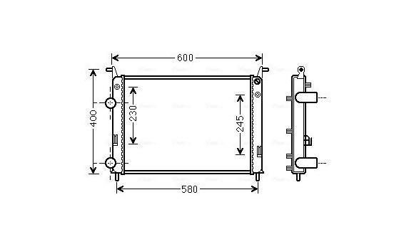 Radiator, engine cooling FTA2336 Ava Quality Cooling