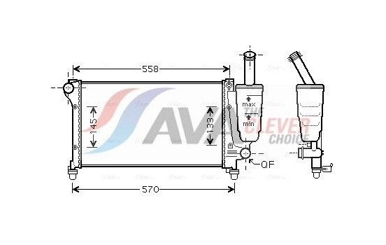 Radiator, engine cooling FTA2368 Ava Quality Cooling
