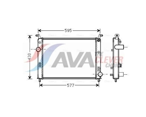 Radiator, engine cooling FTA2371 Ava Quality Cooling