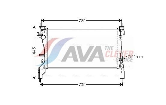 Radiator, engine cooling FTA2380 Ava Quality Cooling