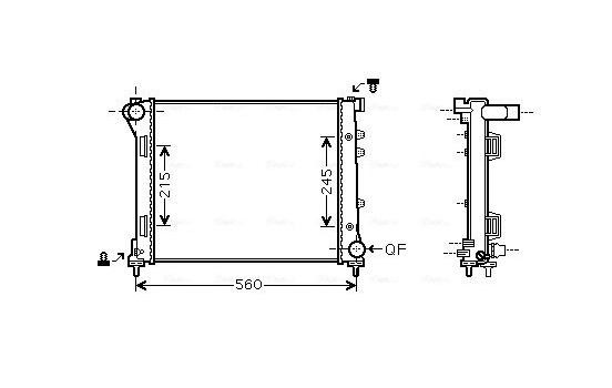 Radiator, engine cooling FTA2387 Ava Quality Cooling