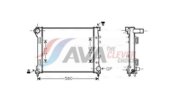 Radiator, engine cooling FTA2387 Ava Quality Cooling