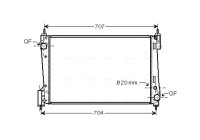 Radiator, engine cooling FTA2400 Ava Quality Cooling