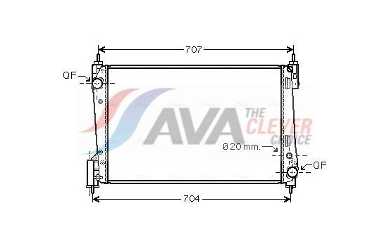 Radiator, engine cooling FTA2400 Ava Quality Cooling