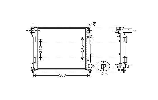 Radiator, engine cooling FTA2403 Ava Quality Cooling