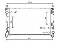 Radiator, engine cooling FTA2449 Ava Quality Cooling