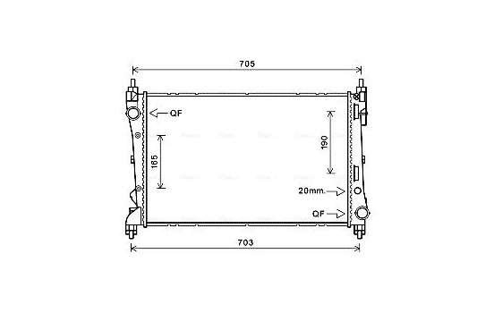 Radiator, engine cooling FTA2449 Ava Quality Cooling