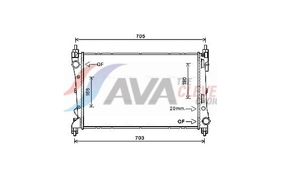 Radiator, engine cooling FTA2449 Ava Quality Cooling